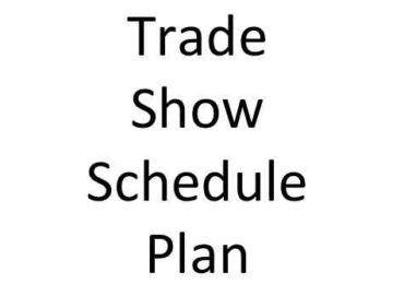 Trade Show Plan and Task Schedule